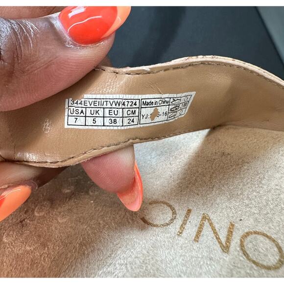 Vionic Brown Gold Cork Eve II Comfort Support Orthaheel Thong Sandals Size 7 - Picture 2 of 6